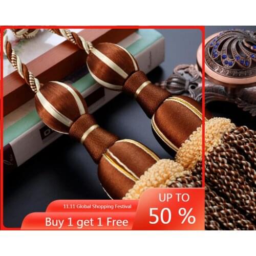 New Orchid Ball Curtain Tassel Tied Ball Strap Rope Hanging Ball Decorative Tassels Pendant chinese feng shui