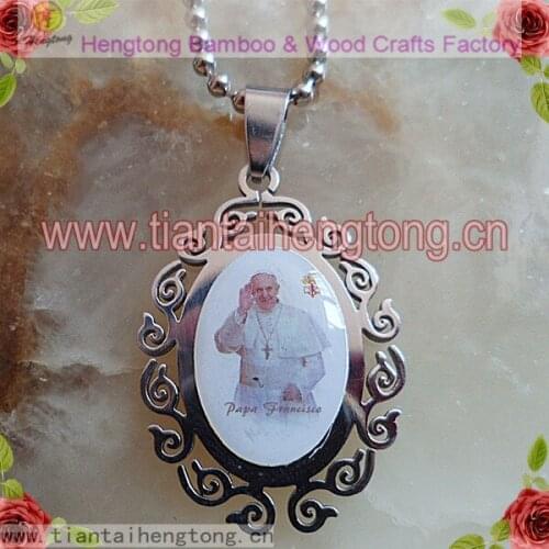 PAPA FRANCISCO stainless steel necklace/ chain necklace/ icon necklace