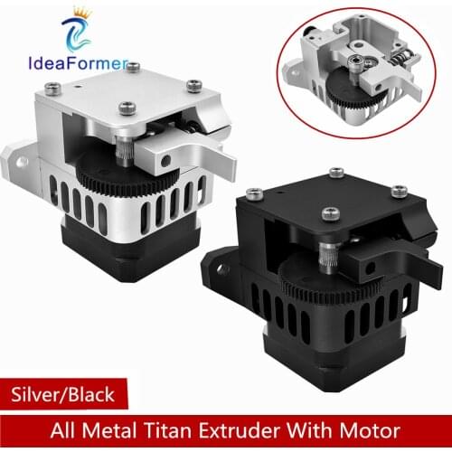 All Metal Upgraded Titan Aero Extruder 1.75mm Silver/Black For Prusa i3 MK2 3D Printer Both Direct Drive Bowden Mounting Bracket