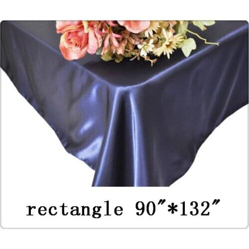 Free shipping rectangle tablecloth size 90"*132" color navy blue for wedding decoration/navy blue table cloths for weddings