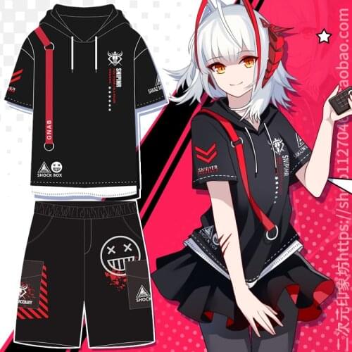 Game Arknights Sniper W short sleeve Hoodie Rhodes Island Cosplay streetwear Hoodies Sweatshirt Tshirt Boys Girls Tops Costume