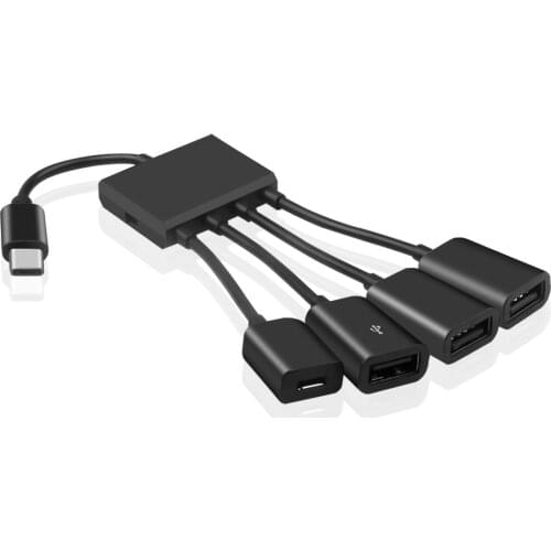 USB 3.1 Type C Hub to 4 USB 2.0 Port HUB Multiple OTG 4 Port Type-C USB Power Charging Hub Cable 19CM Connector Adapter