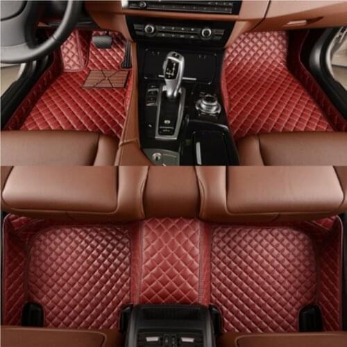 WLMWL Custom leather car mat for Ssangyong All Models Rodius kyron ActYon Rexton Korando auto accessories Car-Styling