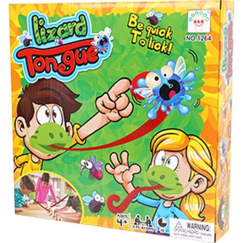 Tongue Tic-Tac Chameleon Frog Mouth Take Card Tongue Family Party Toy Be Quick To Lick Cards Toy Set Funny Game Kids Gift