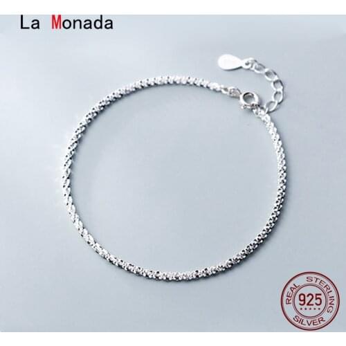 La Monada Special Bling Film Bracelets For Women Silver 925 Sterling Jewelry Fine 925 Sterling Silver Womens Bracelet Female