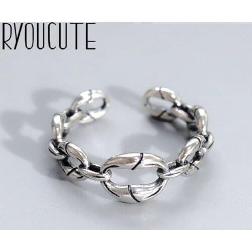 Punk Vintage Chains Ring For Women Men Adjustable Size Geometric Rings Exquisite Creative Jewelry Wholesale 2021