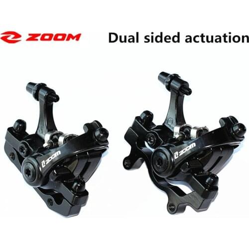 ZOOM MTB Bicycle Rear Disc Brake Mechanical Caliper Mountain Road Bike Cycling Double Line Pulling Aluminum Alloy Bikes Parts