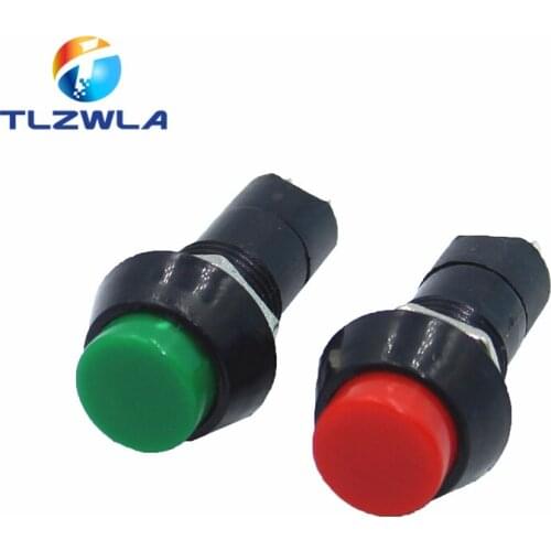 10pcs PBS-11A 12mm self-locking Plastic Push Button Switch Latching Switchs 1A 250V AC 2PIN PBS-11B