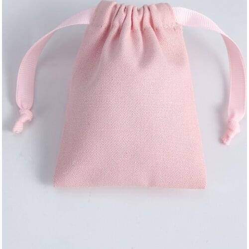 20Pcs Drawstring Cotton Bags Birthday Party Wedding Favor Holder Jewelry Packaging Pouch Can Customise Logo