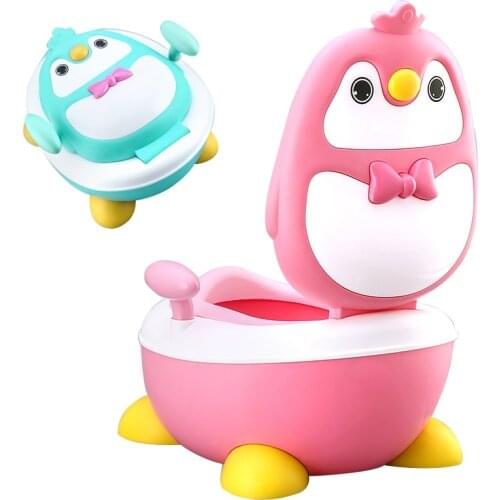 Baby Potty Toilet Training Portable Plastic Child Potty Trainer Kids Indoor Infant Baby Potty for free potty brush+cleaning bag