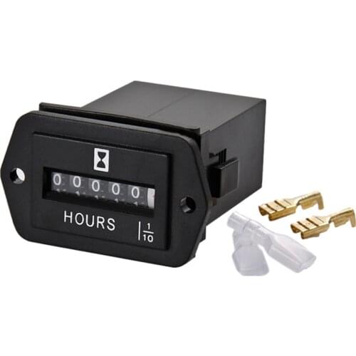DHBH-New DC 6-80V Timer Mechanical Hour Meter Hour Meter for Engine Generator Boat Motocross Motor Truck Tractor