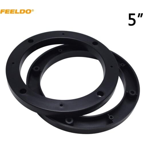 FEELDO 1pair 5"Universal Car Stereo Audio Solid Speaker Spacer Adapter Hold Refitting Mat for All Cars Anti-Slip Mat