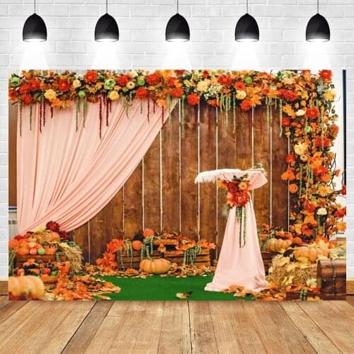 Yeele Photography Autumn Backdrops Flowers Weeding Stage Maple Baby Portrait Background Photographic Photozone For Photo Studio
