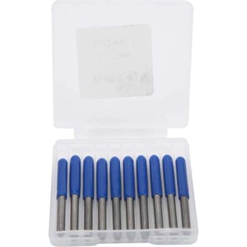 10Pcs 3.175mm Shank Tungsten Steel CNC Wood Carving Router Bit Engraving Milling Cutter
