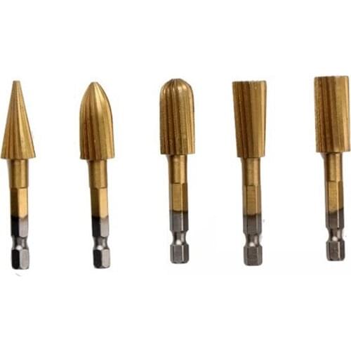 Hot SV-5 Pcs/Set Tungsten Carbide Burr Bit Rotary Cutter Files Grinding Head Drill Bit Carbide Burr, Woodworking Rasp Chisel