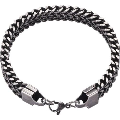 Creative Stainless Steel Bracelet Mens Jewelry Curb Cuban Chain Bracelet Hip Hop Jewelry GS0099