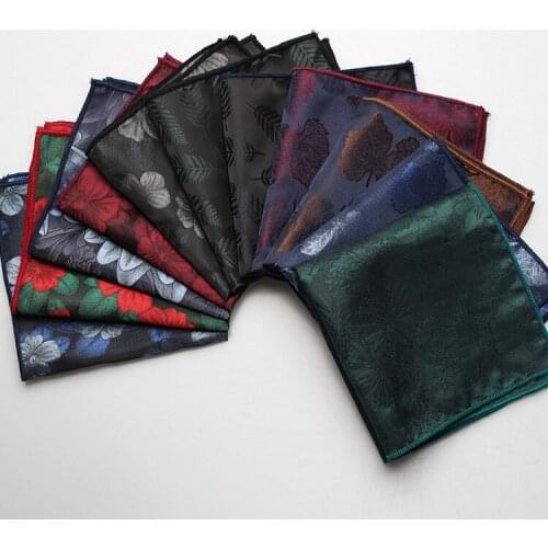 Linbaiway Vintage Floral Printed Suits Pocket Square for Mens Suits Wedding Handkerchief Male Tuxedo Chest Pocket Towel Hanky