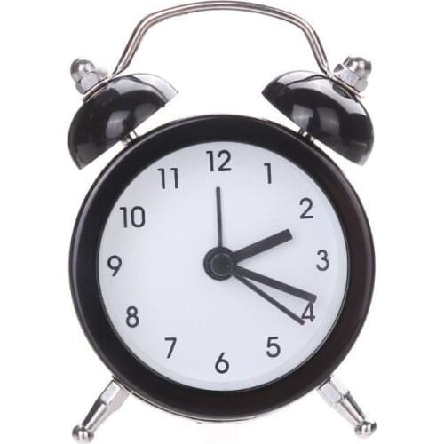 Mini Metal Alarm Clock Portable Home Outdoor Lovely Cartoon Watch Retro Gift For Children Friends Metal Alarm Clock Desktop