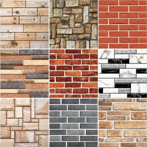 Soft PE Foam 3D Brick Wallpaper Self Adhesive Wall Stickers Home Decor Peel and Stick Living Room Bedroom Decoration 30x30cm
