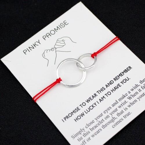 One for You One for Me Compass Pinky Swear Promise Mother Daughter Grandma Granddaughter Aunt Niece Friends Bracelets for Women