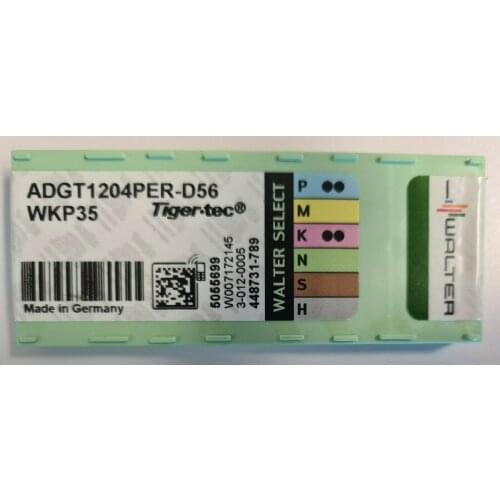 ORIGINAL 10PCS CARBIDE INSERT ADGT1204PER-D56 WKP35