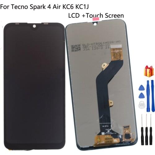 Original For Tecno Spark 4 Air Display KC6 KC1J LCD Touch Screen Digitizer Assembly For Tecno Spark4 Air Display Phone Parts LCD