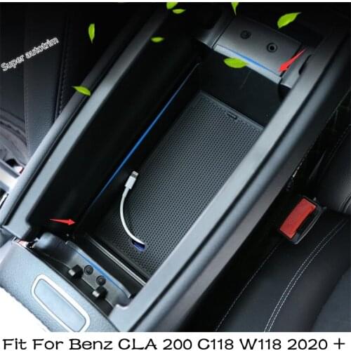 Lapetus Front Door / Central Control Container Holder Tray Storage Box Plastic Fit For Mercedes-Benz CLA 200 C118 W118 2020 2021