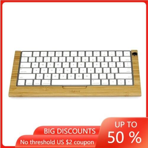 High Quality SAMDI Keyboard Stand Bamboo Keyboard Tray Dock Holder for Apple for IMac Keyboard Stand Holder Keyboard Tray New
