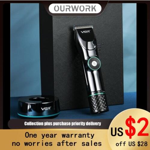 Ourwork Professional Electric Hair Clipper Digital Display Variable Speed Electric Hair Clipper High Power Hair Clipper New 256