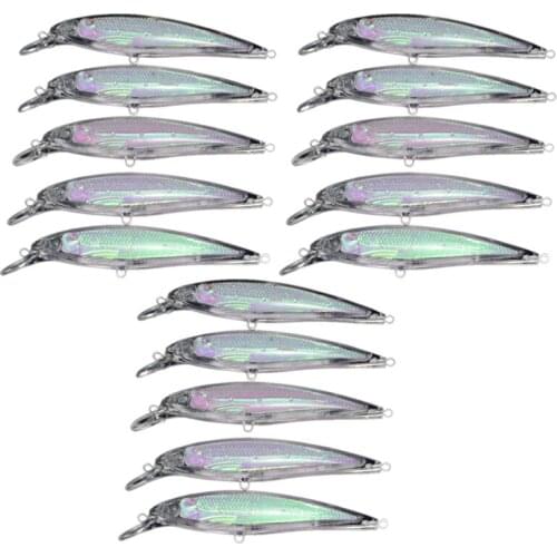 Transparent Baits Blank Hard 3D Unpainted Fishing Minnow Wobblers