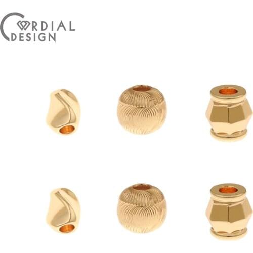 Cordial Design 100Pcs Jewelry Accessories/Copper Beads/DIY Making/Genuine Gold Plating/Hand Made/Jewelry Findings & Components