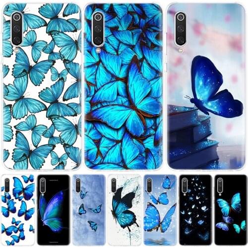 Blue Butterfly Beautiful Wing Silicon Phone Case For Xiaomi Redmi Note 10 9 8 9S 8T 7 6 5 6A 7A 8A 9A 9C Pro Customized Cover Co
