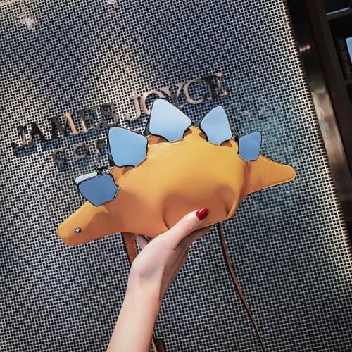 Pesonality Style Bag dinosaur crossbody bag color block creative handbag womens unique exclusive clutch fun purse best gift