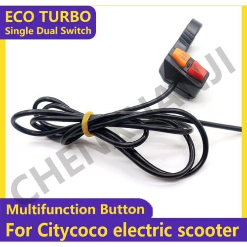 High Quality Single Dual Switch Multifunction Button ECO TURBO 1.7M wire 8/10 Electric Scooter Upgraded Mode Switch Button