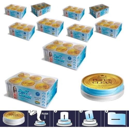 Pufai Puff Clean Glass Cleaning Wipes to Clean Hand Mirror Windows 240 Capsules 10 Boxes