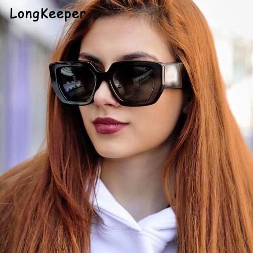 2021 Luxury Brand Designer Sunglasses Men Vintage Shield Cool Ins Women Sun Glasses Oversized Polygon Gradient Oculos De Sol