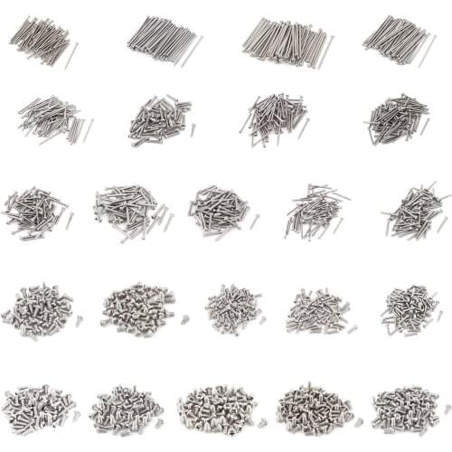 60 x Silver Tone 304 Stainless Steel Round Head Screws Bolt