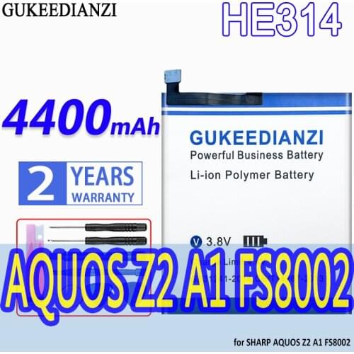 GUKEEDIANZI High Capacity Battery HE314 4400mAh for SHARP AQUOS Z2 A1 FS8002 Bateria