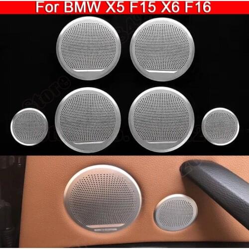 Car BO Tweeter Speaker Cover For BMW X5 F15 X6 F16 Auto Trim Door Audio Loudspeaker Cover Decorative Advanced Panel Interior
