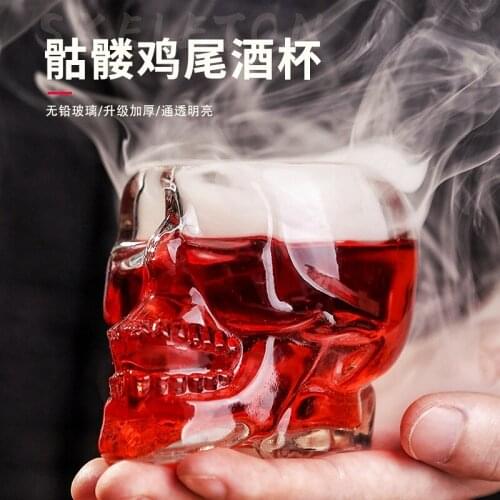 Skull Glass Whisky Vodka Wine Crystal Bottle Spirits Cups Transparent Wine Drinking Cups Bar Home Hotsale Big Sale