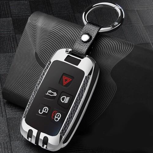 Galvanzed Alloy Car Key Case Cover For Land Rover A9 Range Rover Sport 4 Evoque Freelander 2 Discovery For Jaguar XE XJ XJL XF