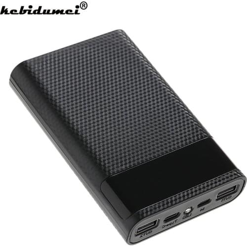 5V 2A Dual USB Type C DIY Power Bank Case For Android Micro USB Interface For Smart Phones 4x18650 Battery Charge Storage Box