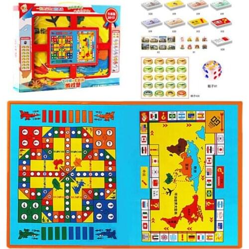 Childrens Play Mat Baby Toys Set For Kids Rug Puzzle Flying Chess Map Waterproof Crawling Pad Developing Playmat Picnic Blanket