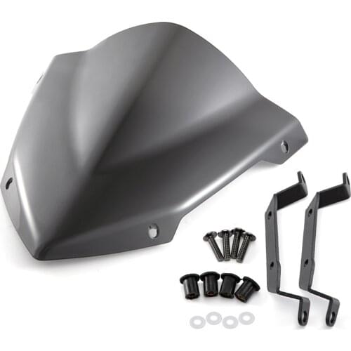 For Yamaha MT09 14-16 Motorcycle Windshield PC Windscreen w/ Mount Screws Bracket for MT 09 MT-09 2014 2015 2016 Black/Carbon
