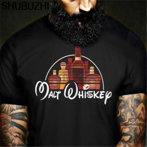 Malt Whiskey T Shirt Black Men Cotton T-Shirt Cartoon t shirt men Unisex New Fashion tshirt free shipping funny tops sbz152