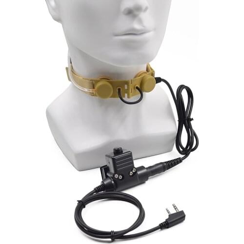 Walkie Talkie Tactical Headset Throat Microphone Air Tube Earpiece U94 PTT for Baofeng UV 5R UV-5R BF888S BF-F8HP Portable Radio