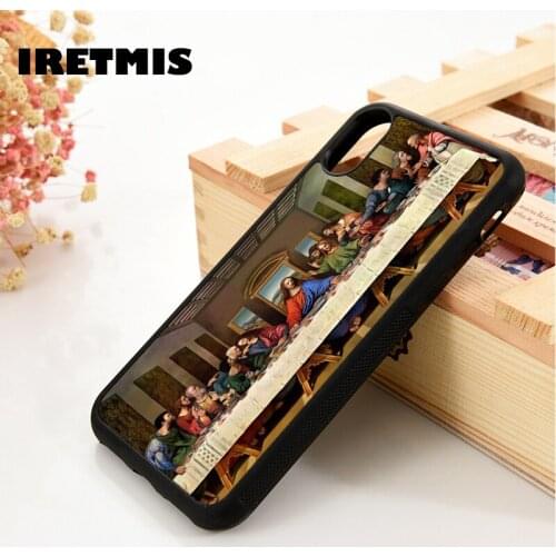 Iretmis 5 5S SE 6 6S Soft TPU Silicone phone case cover for iPhone 7 8 plus X Xs 11 Pro Max XR Jesus Christ The Last Supper