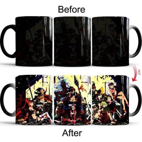 Tengen Toppa Gurren Lagann Color Changing Mugs Novelty Gifts Heat Sensitive Coffee Milk Mug