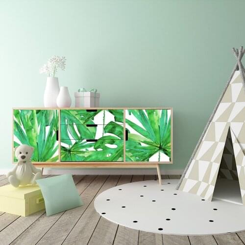 Nordic tropical leaves minimalist style 3D multi-purpose sticker Waterproof non-slip wear-resistant wall stickers PVC stickers