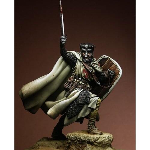 Unpainted Kit 1/24 75mm ancient Knight in the Holy Land 75mm Resin Figure miniature garage kit